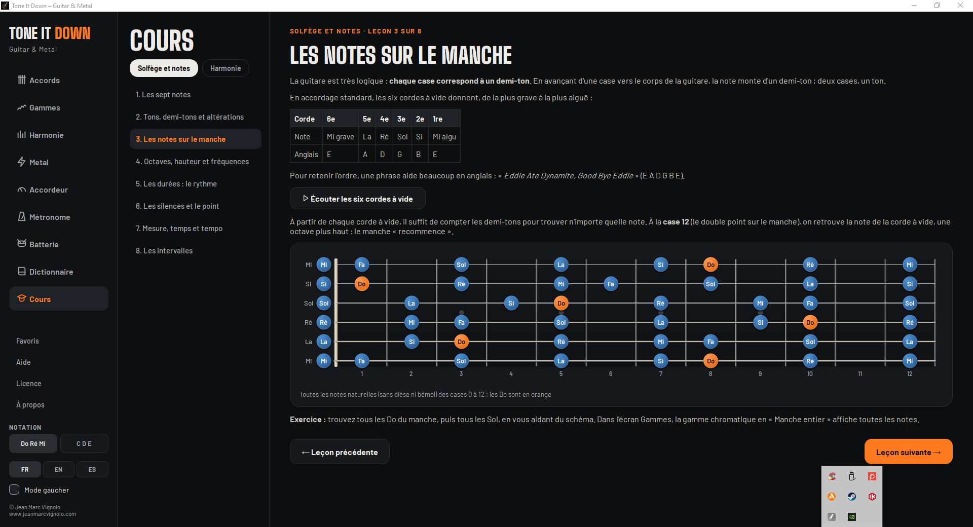 Tone It Down – Cours