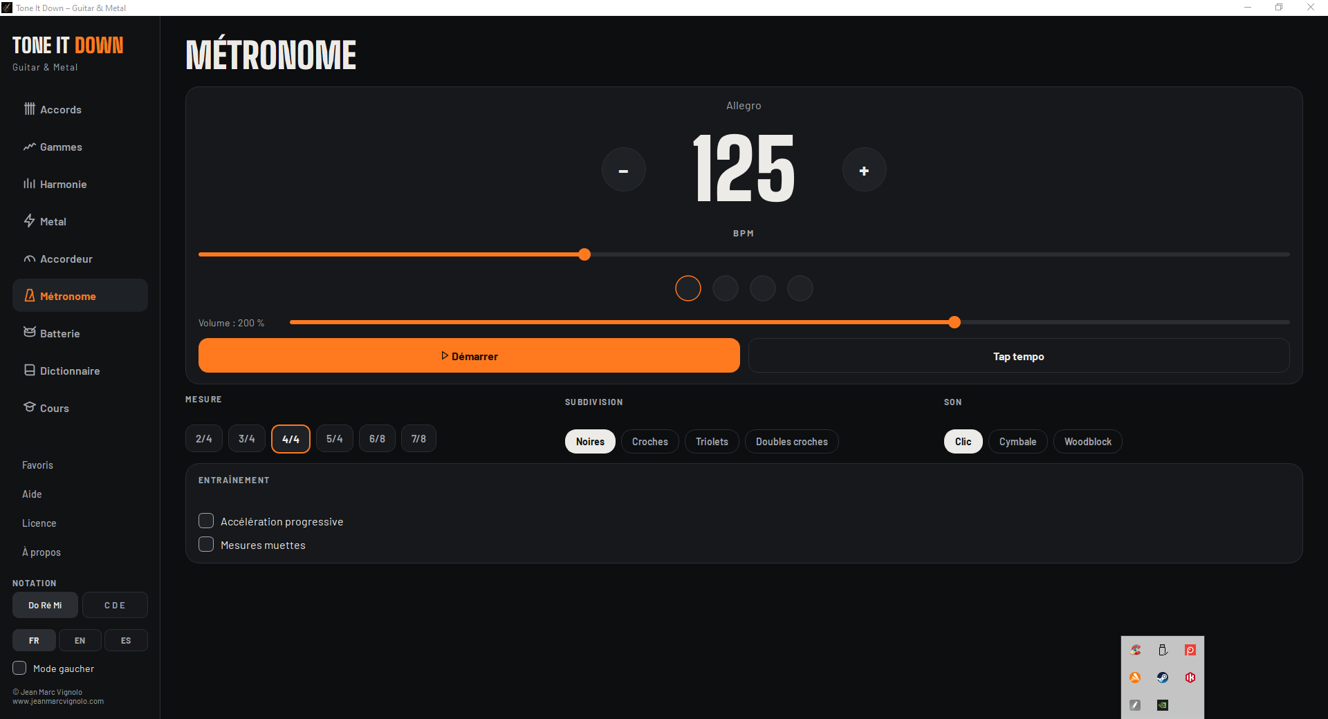 Tone It Down – Métronome